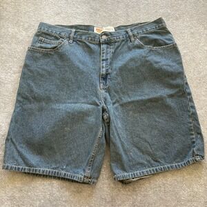 Route 66 Denim Shorts‎ Size 38 Baggy Y2K Skater Medium Wash Jort Denim Cotton